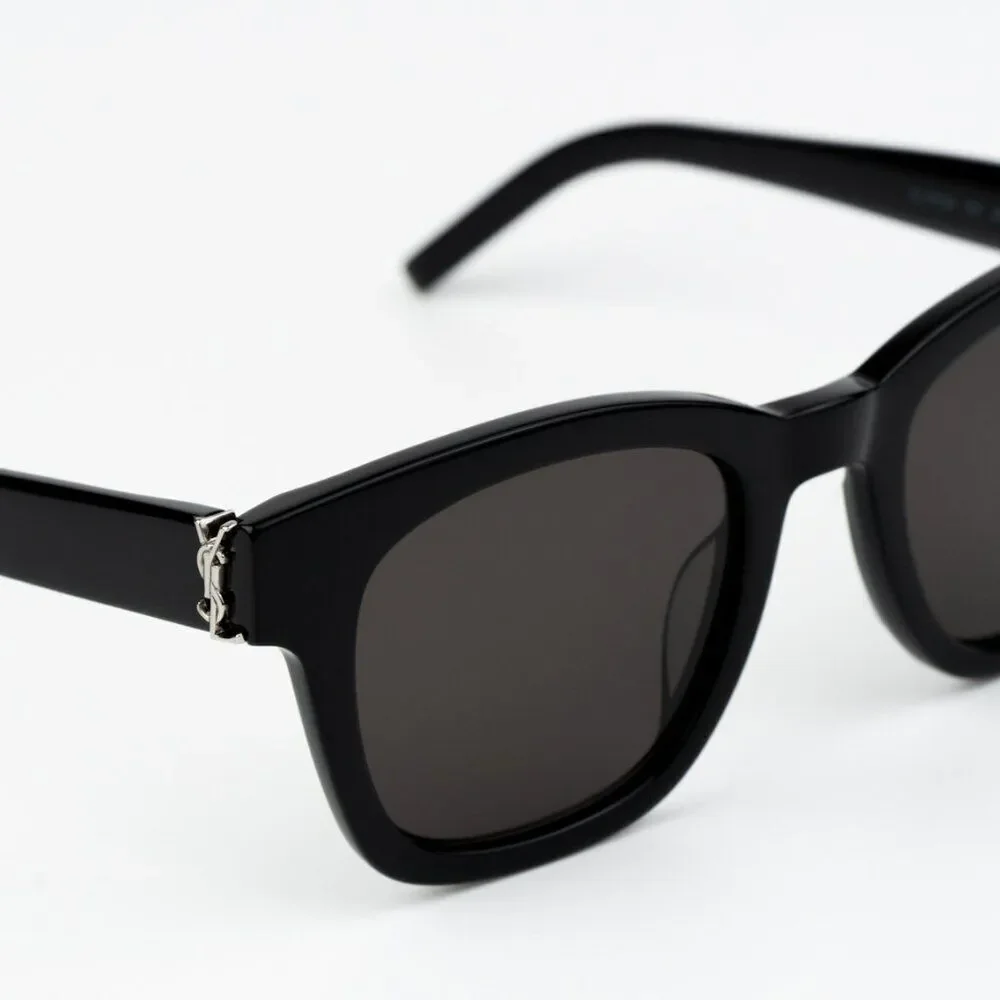 NEW Saint Laurent SLM124 001 Black Grey Square Men Sunglasses